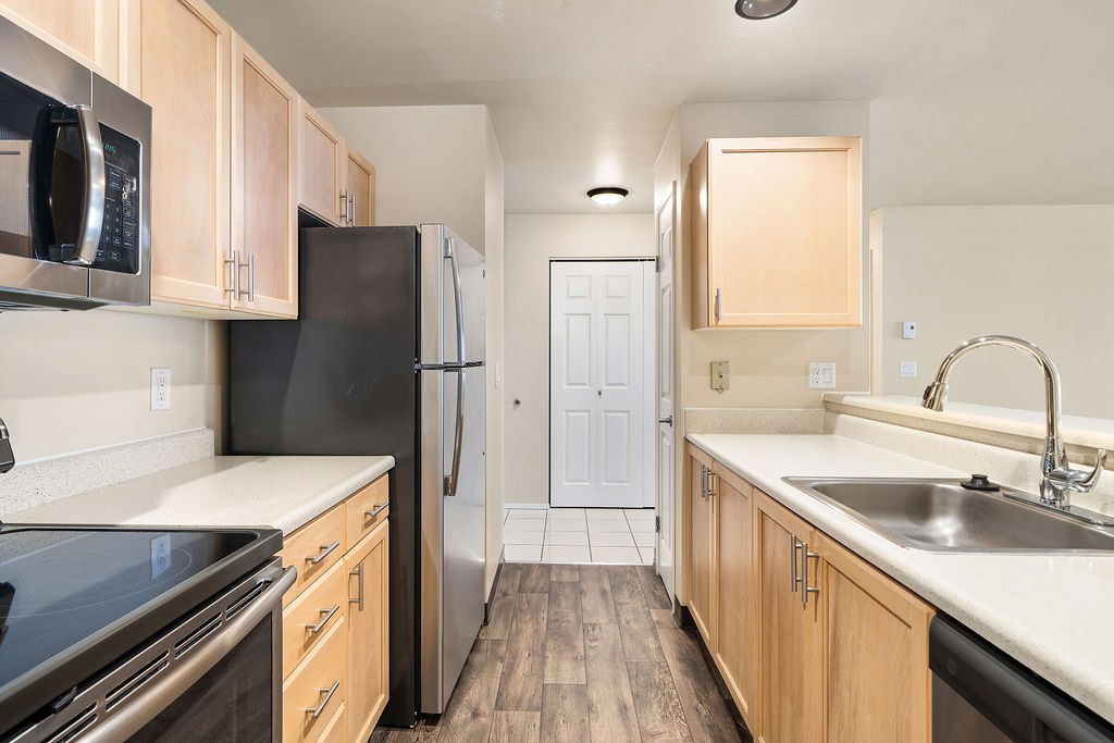 Kitchen with stainless appliances